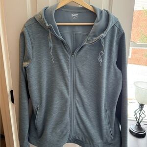 Duluth Trading Company Dusty Blue Zip-Up Hoodie